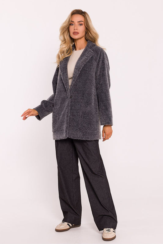   Płaszcz Damski Model MOE808 Grey - Moe 