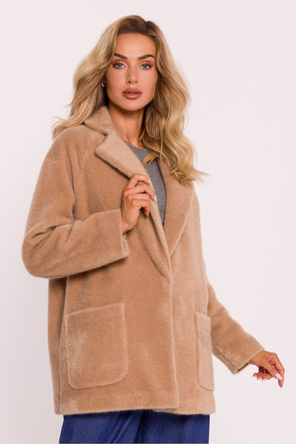   Płaszcz Damski Model MOE808 Beige - Moe 