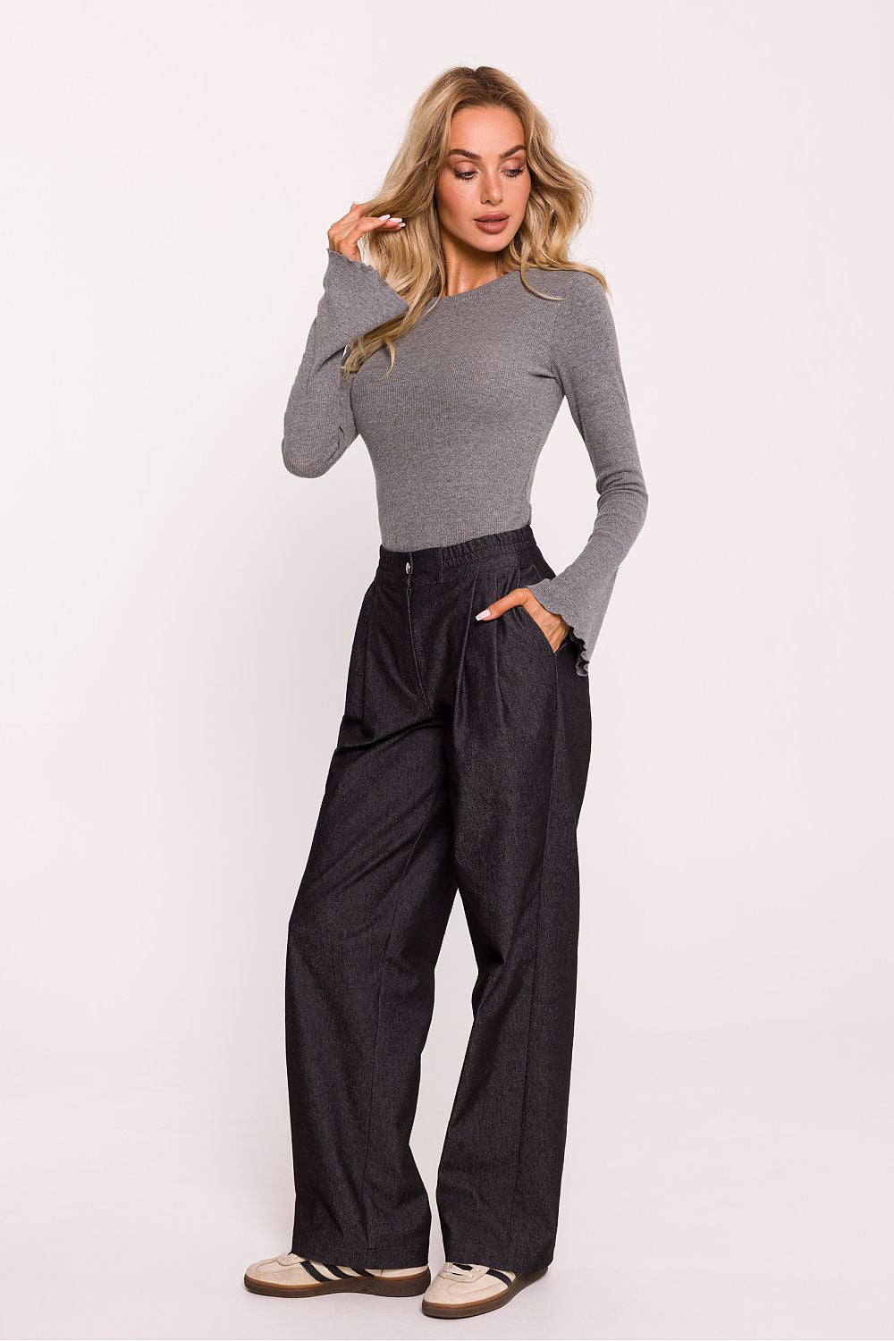   Bluzka Model MOE806 Grey Melange - Moe 