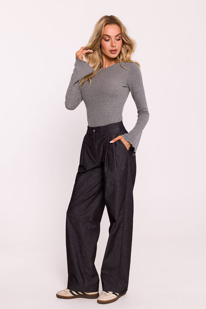   Bluzka Model MOE806 Grey Melange - Moe 
