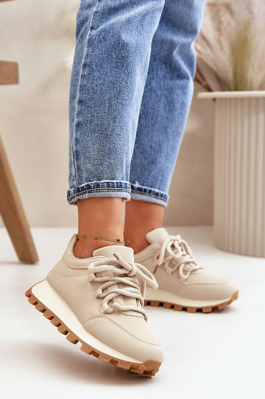   Buty Sportowe Model Riadella 24898 Beige - Step in style 