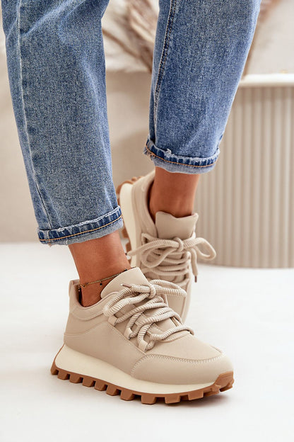   Buty Sportowe Model Riadella 24898 Beige - Step in style 