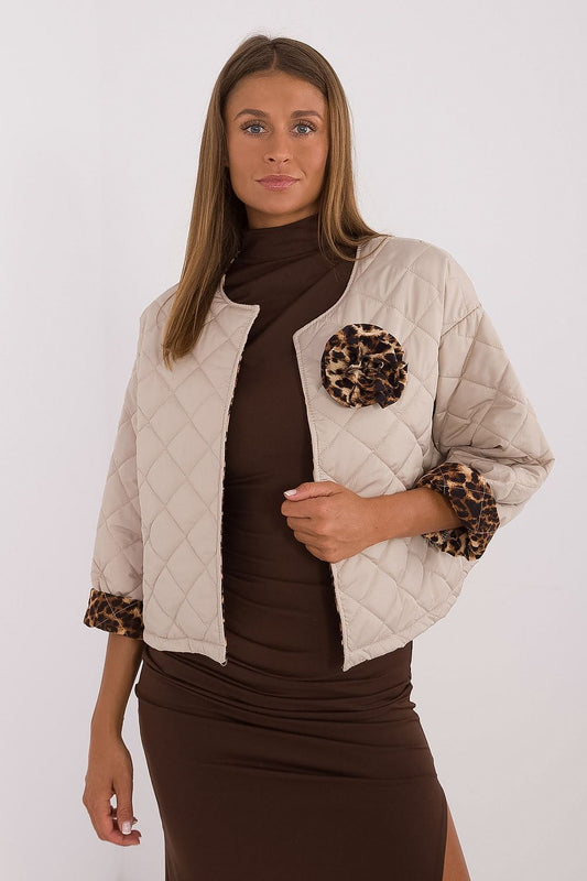   Kurtka Damska Model DHJ-KR-A8357.50 Beige - Italy Moda 