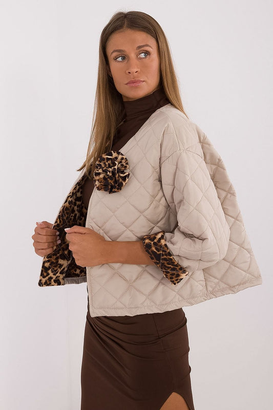   Kurtka Damska Model DHJ-KR-A8357.50 Beige - Italy Moda 