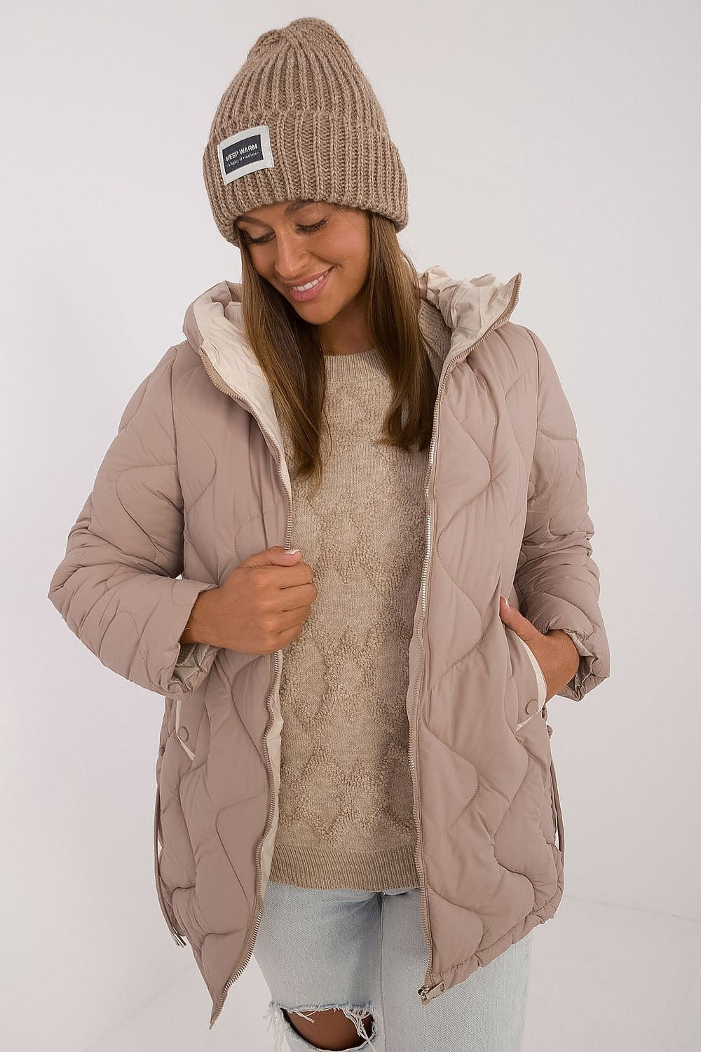   Kurtka Damska Model MBM-KR-2319.37 Beige - MBM 