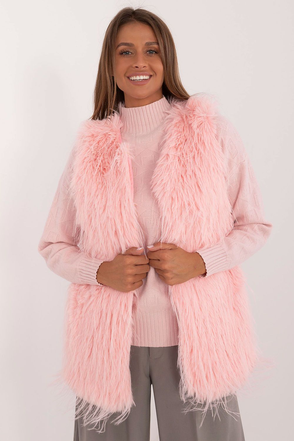   Kamizelka Model AT-KZ-2349-1.31P Light Pink - AT 