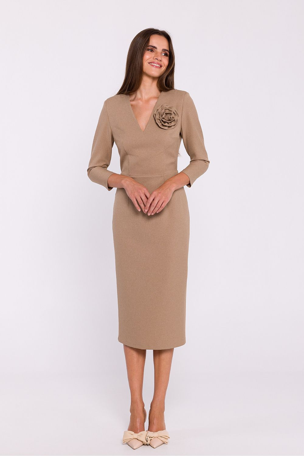  Sukienka Model S372 Beige - Stylove 