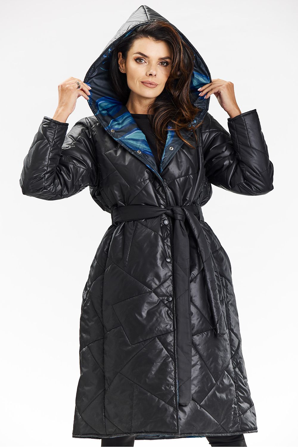   Płaszcz Damski Model A686 Black - awama 