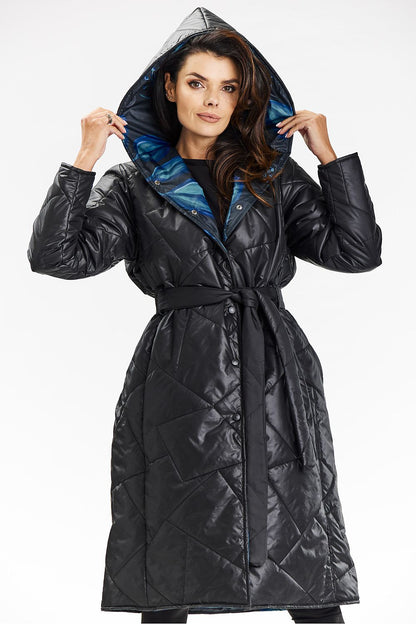   Płaszcz Damski Model A686 Black - awama 