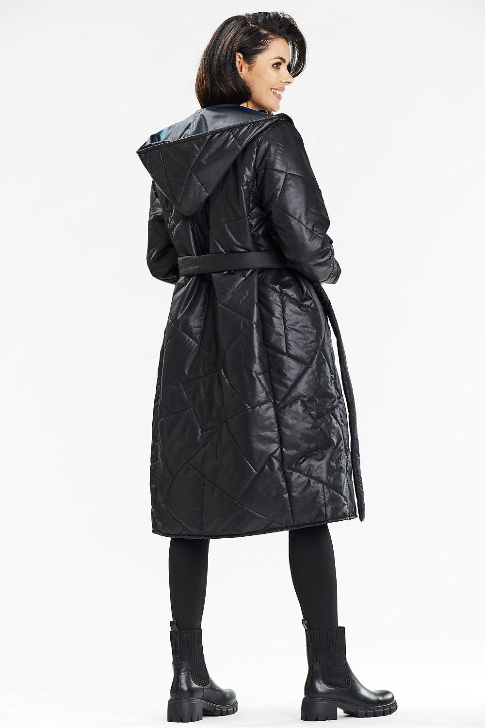  Płaszcz Damski Model A686 Black - awama 