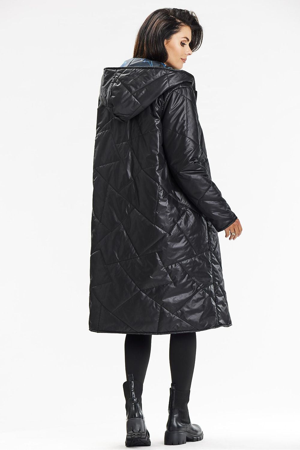   Płaszcz Damski Model A685 Black - awama 