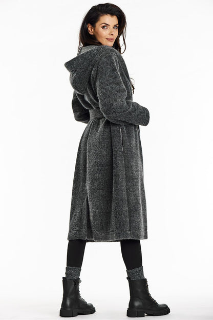   Płaszcz Damski Model A682 Grey - awama 
