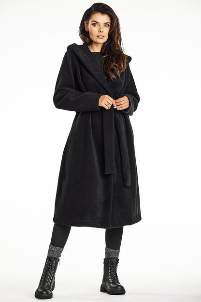   Płaszcz Damski Model A682 Black - awama 
