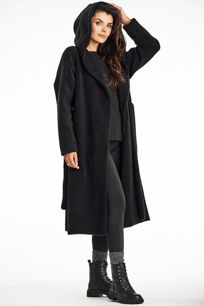   Płaszcz Damski Model A682 Black - awama 