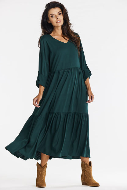  Sukienka Model A669 Bottle Green - awama 
