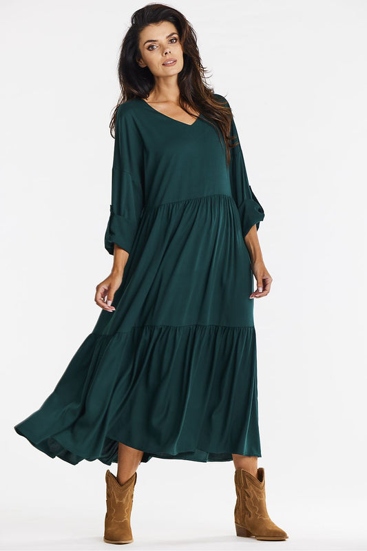  Sukienka Model A669 Bottle Green - awama 