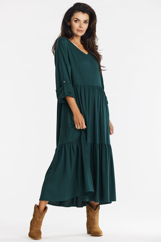  Sukienka Model A669 Bottle Green - awama 