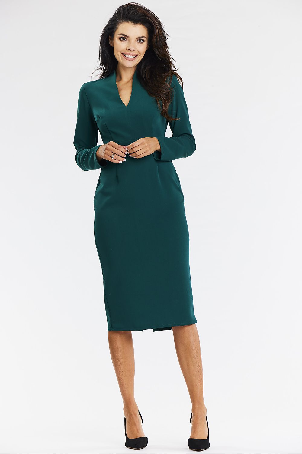  Sukienka Model A667 Bottle Green - awama 