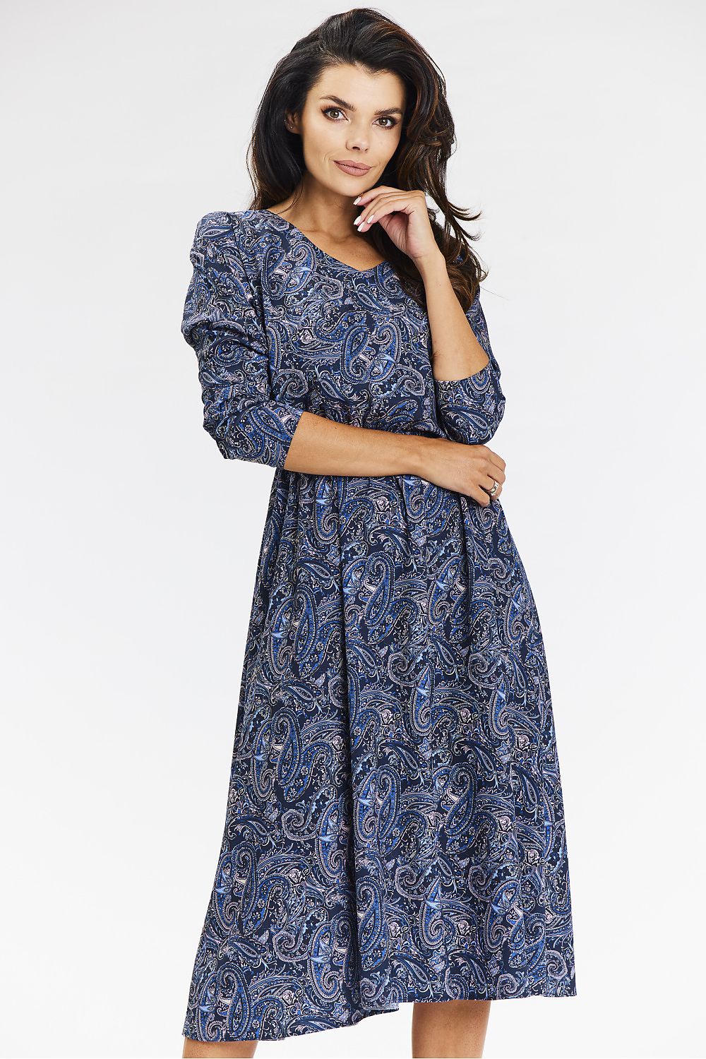  Sukienka Model A666 Navy Pattern - awama 