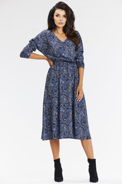  Sukienka Model A666 Navy Pattern - awama 
