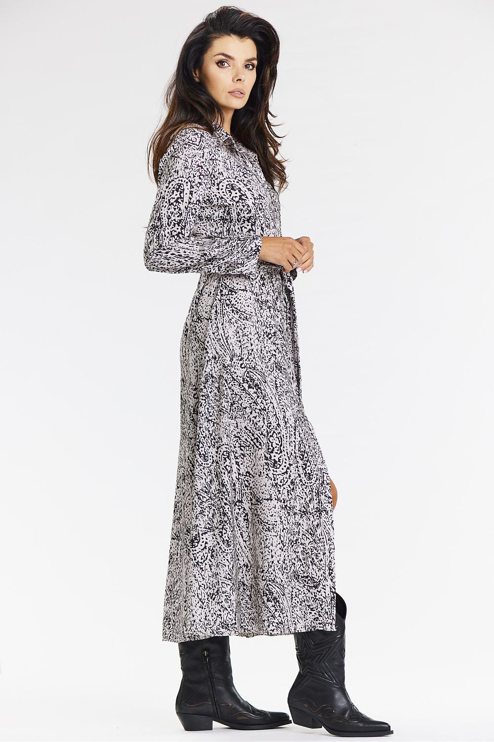  Sukienka Model A665 Black/White Pattern - awama 