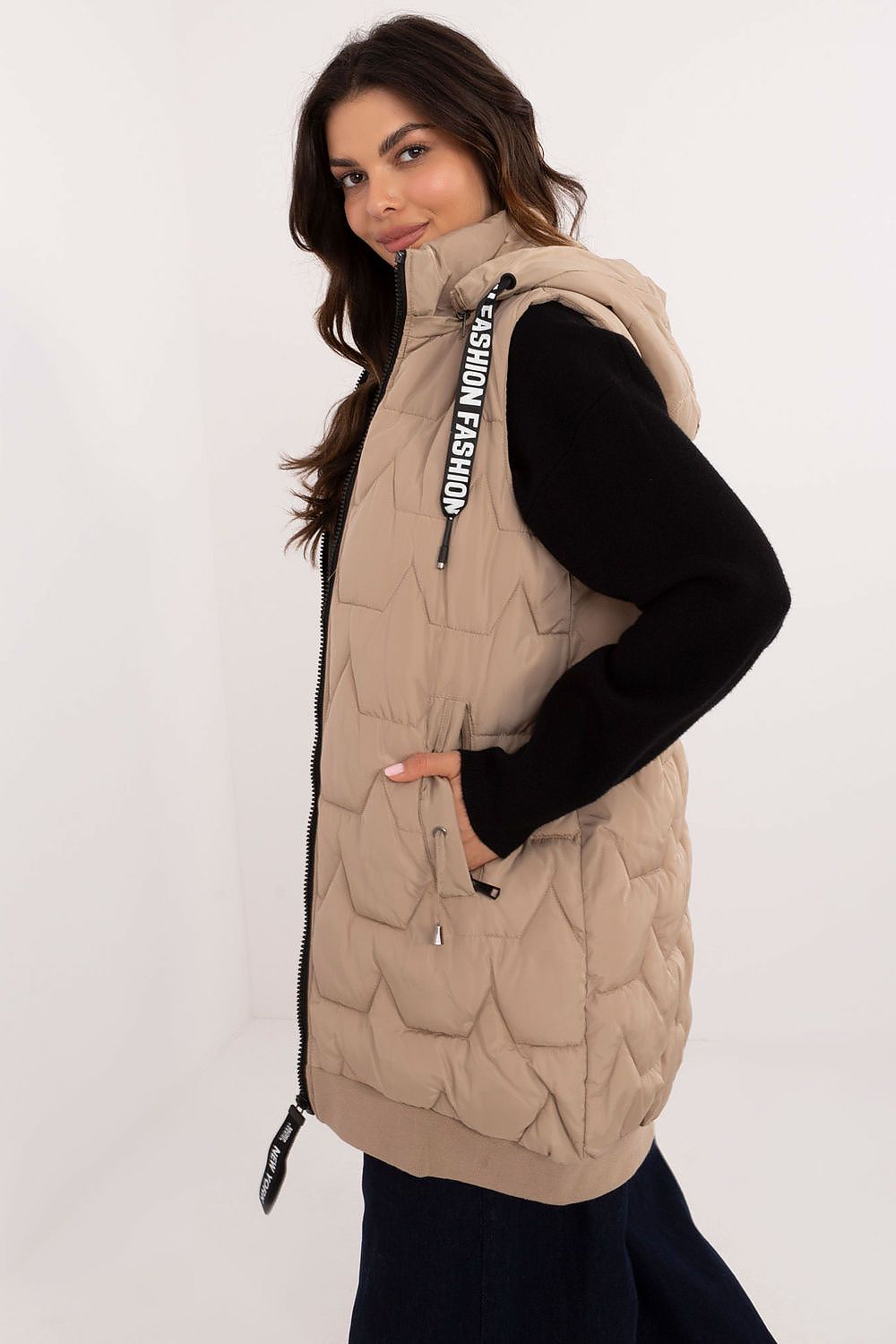   Kamizelka Model SK-KZ-HH-079.09 Beige - Factory Price 