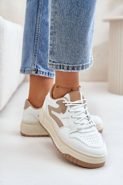   Buty Sportowe Model Henizore 1W-N3 White/Beige - Step in style 
