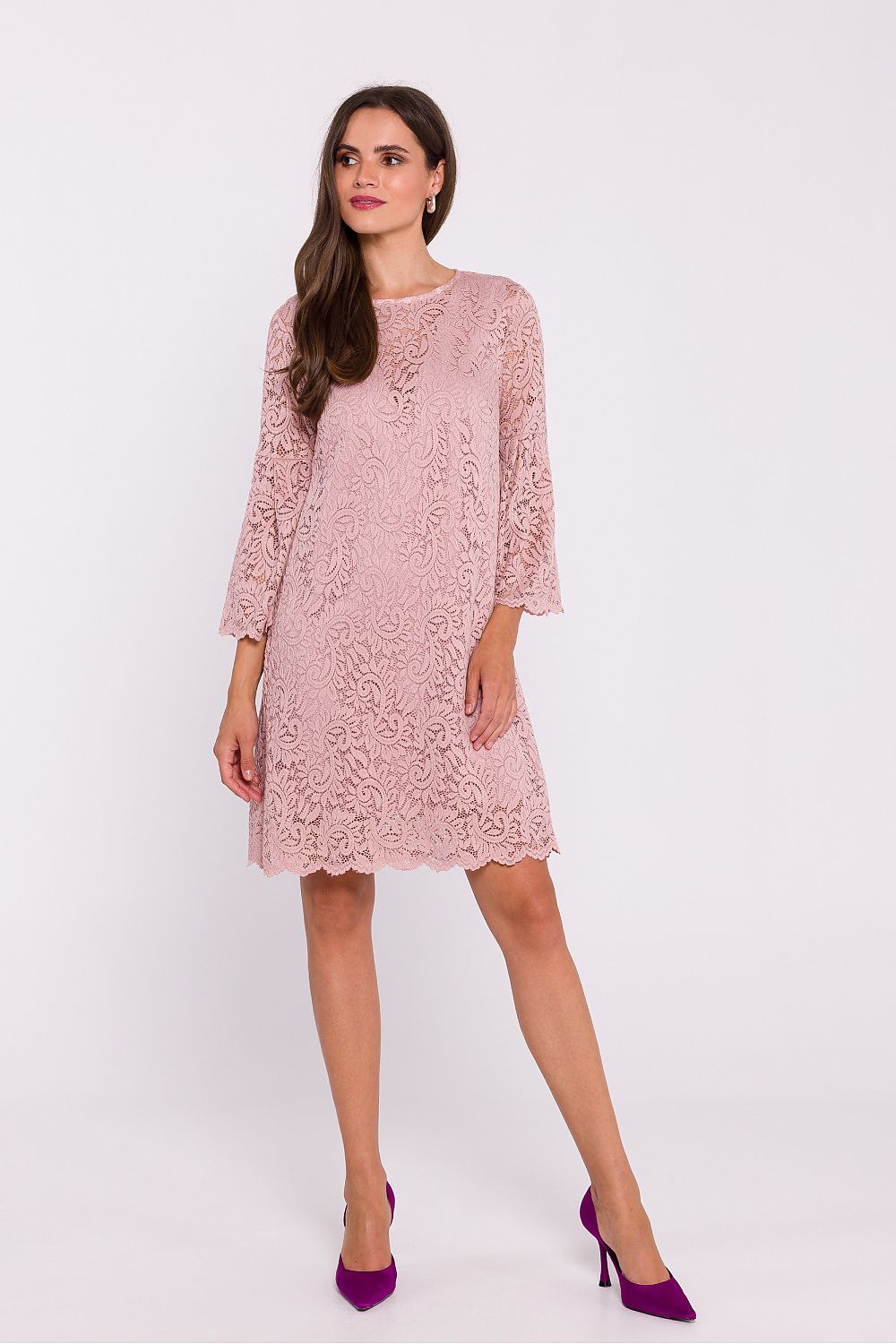  Sukienka Model S380 Powder Pink - Stylove 