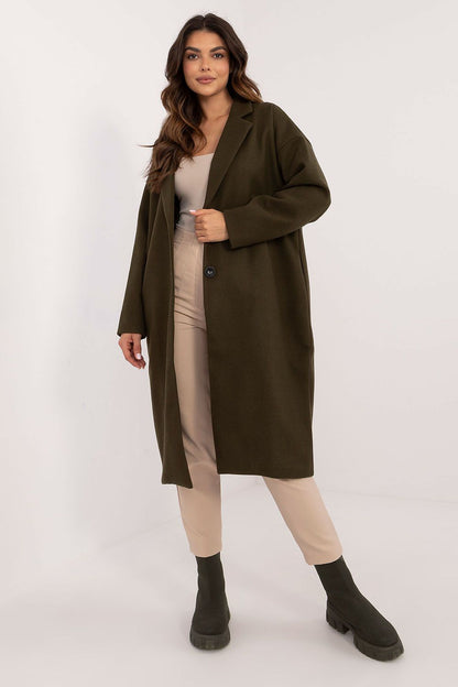   Płaszcz Damski Model TW-PL-BI-7298-2.14 Khaki - Och Bella 