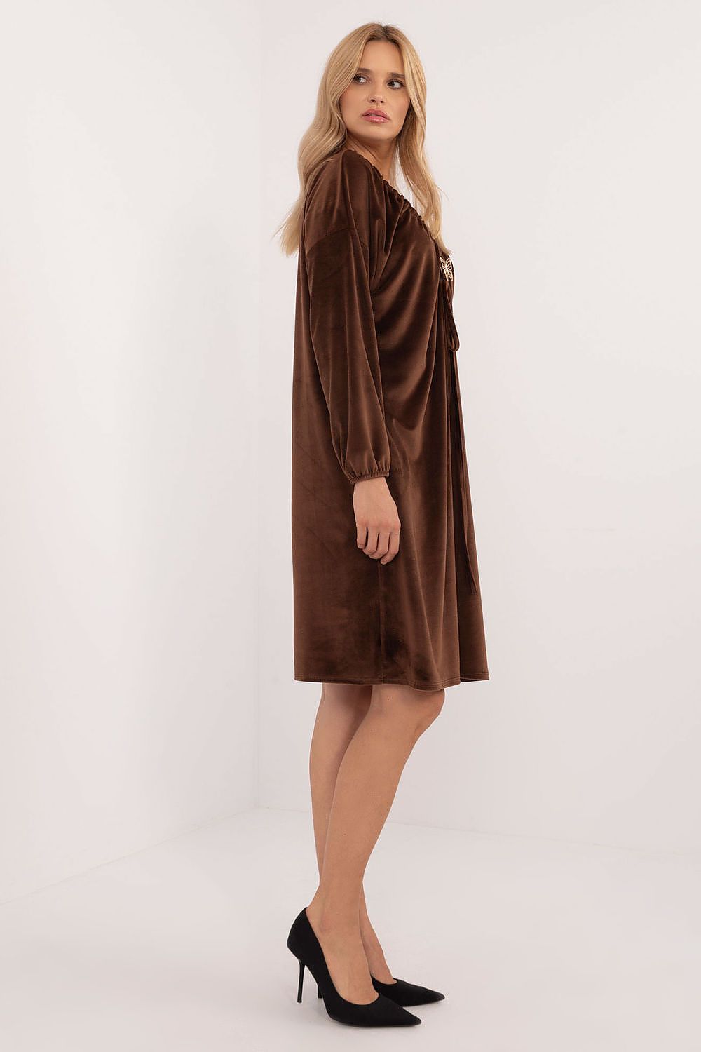  Sukienka Model DHJ-SK-19890.86P Brown - Italy Moda 