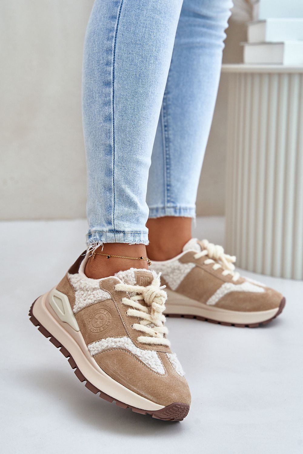   Buty Sportowe Model Big Star OO274A317 Hi-Polly System Beige - Step in style 