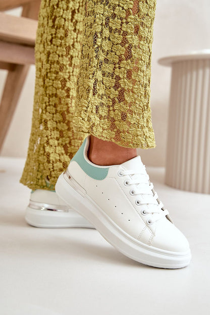   Trampki Model Nevelena JDJ-18 White/Green - Step in style 