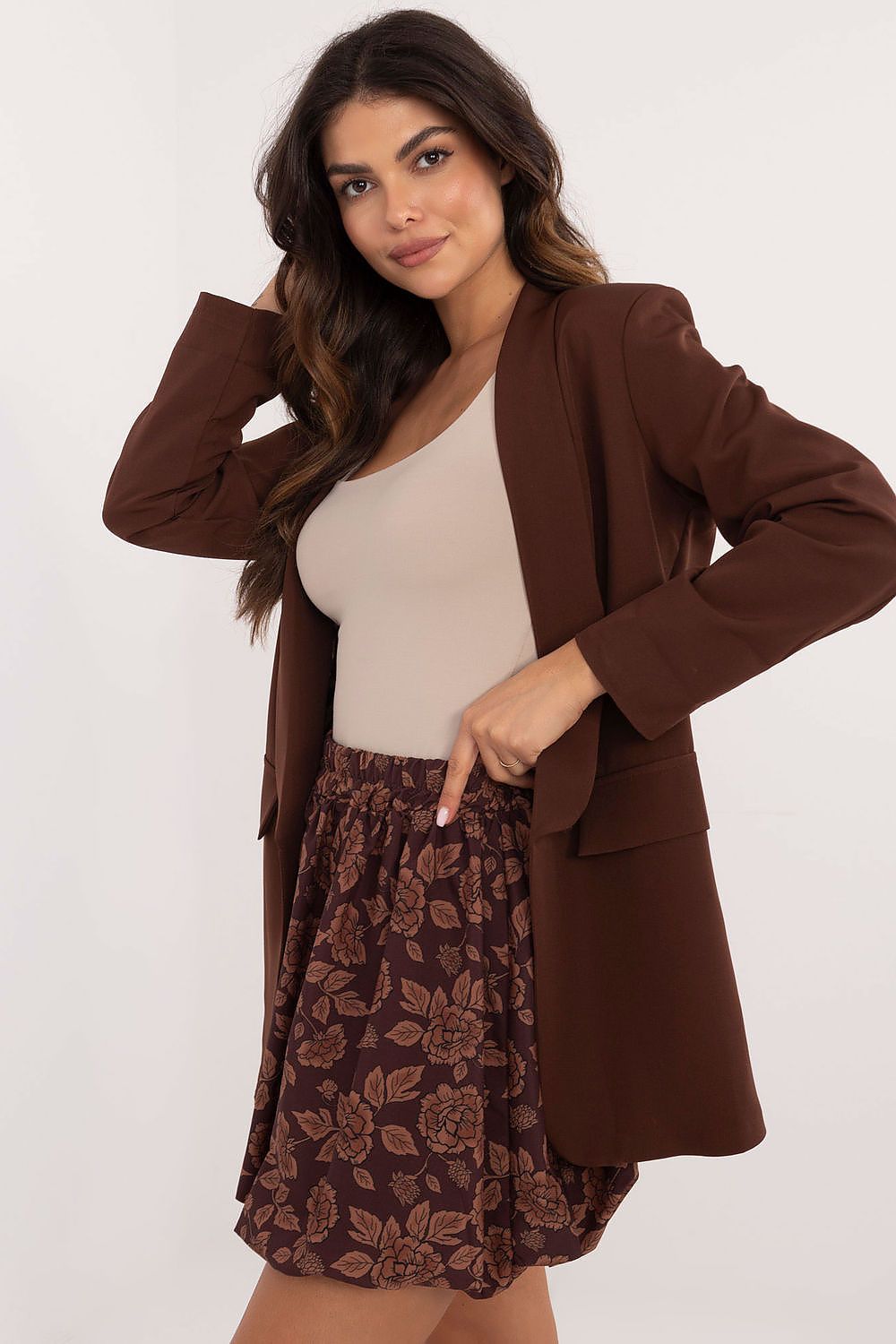  Spódnica Model DHJ-SD-19865-7.69P Brown - Italy Moda 
