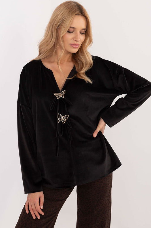   Bluzka Model DHJ-BZ-19916.03P Black - Italy Moda 