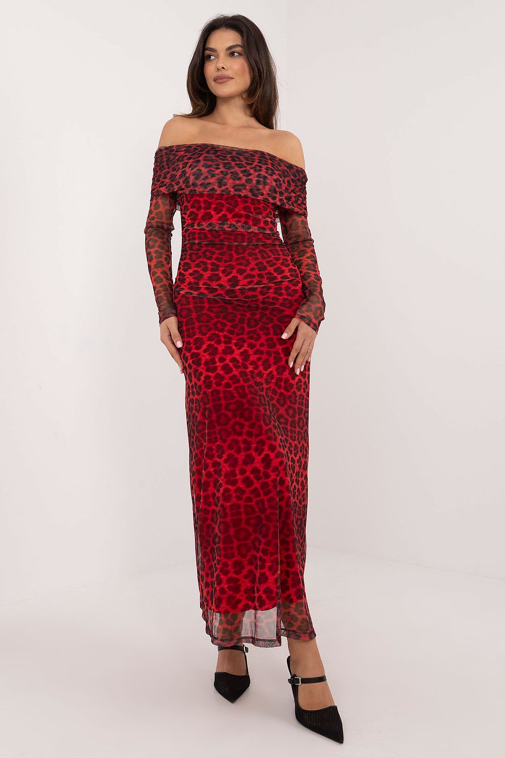  Sukienka Model DHJ-SK-18702.40 Red - Italy Moda 