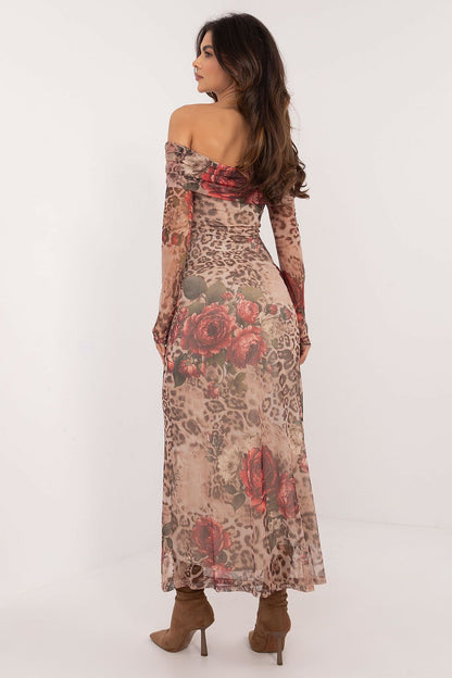  Sukienka Model DHJ-SK-18702-1.13P Beige - Italy Moda 