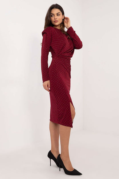  Sukienka Model DHJ-SK-18206.67 Bordo - Italy Moda 