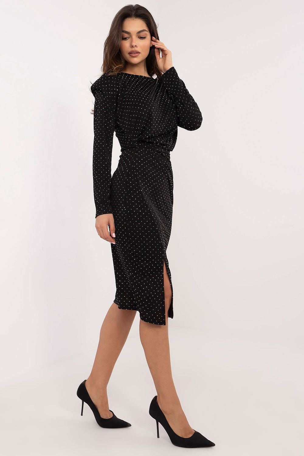  Sukienka Model DHJ-SK-18206.67 Black - Italy Moda 