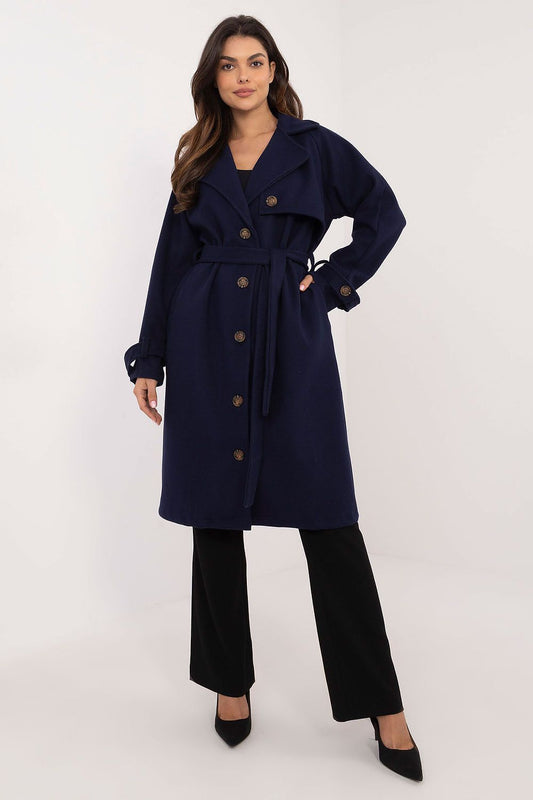   Płaszcz damski Model TW-PL-BI-2209.71P Navy - Och Bella 