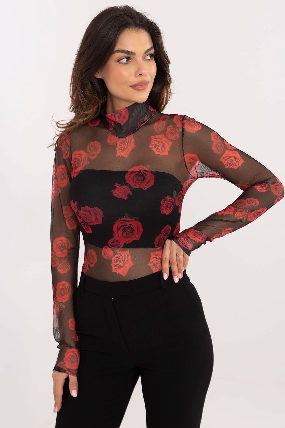  Bluzka Model DHJ-BZ-18275-2.61 Black/Red - Italy Moda 