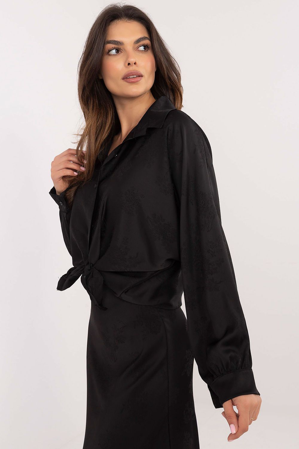   Koszula Damska Model DHJ-KS-16528.34 Black - Italy Moda 