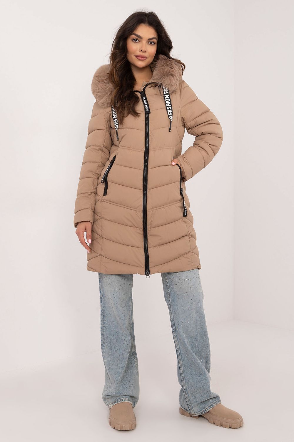   Kurtka Damska Model SK-KR-HH-2403.02 Beige - Factory Price 