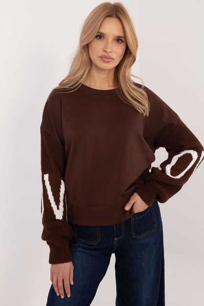   Bluza Damska Model MI-BL-M5975.26P Brown - Italy Moda 
