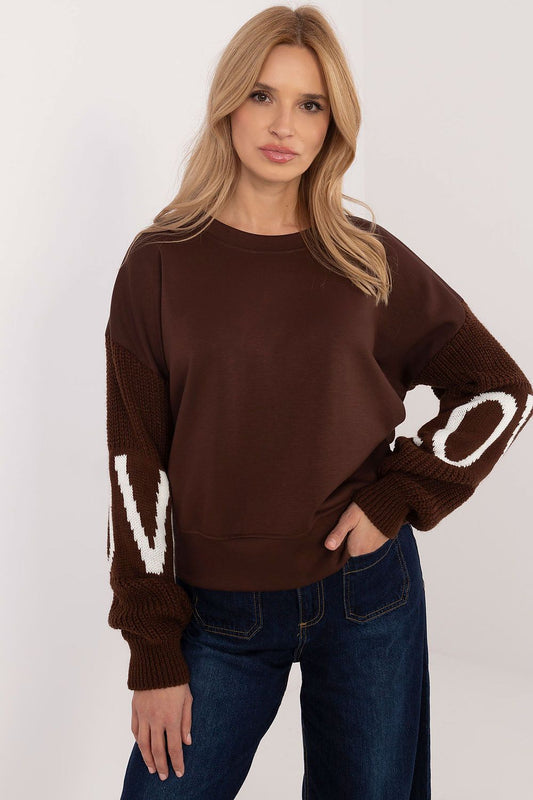   Bluza Damska Model MI-BL-M5975.26P Brown - Italy Moda 