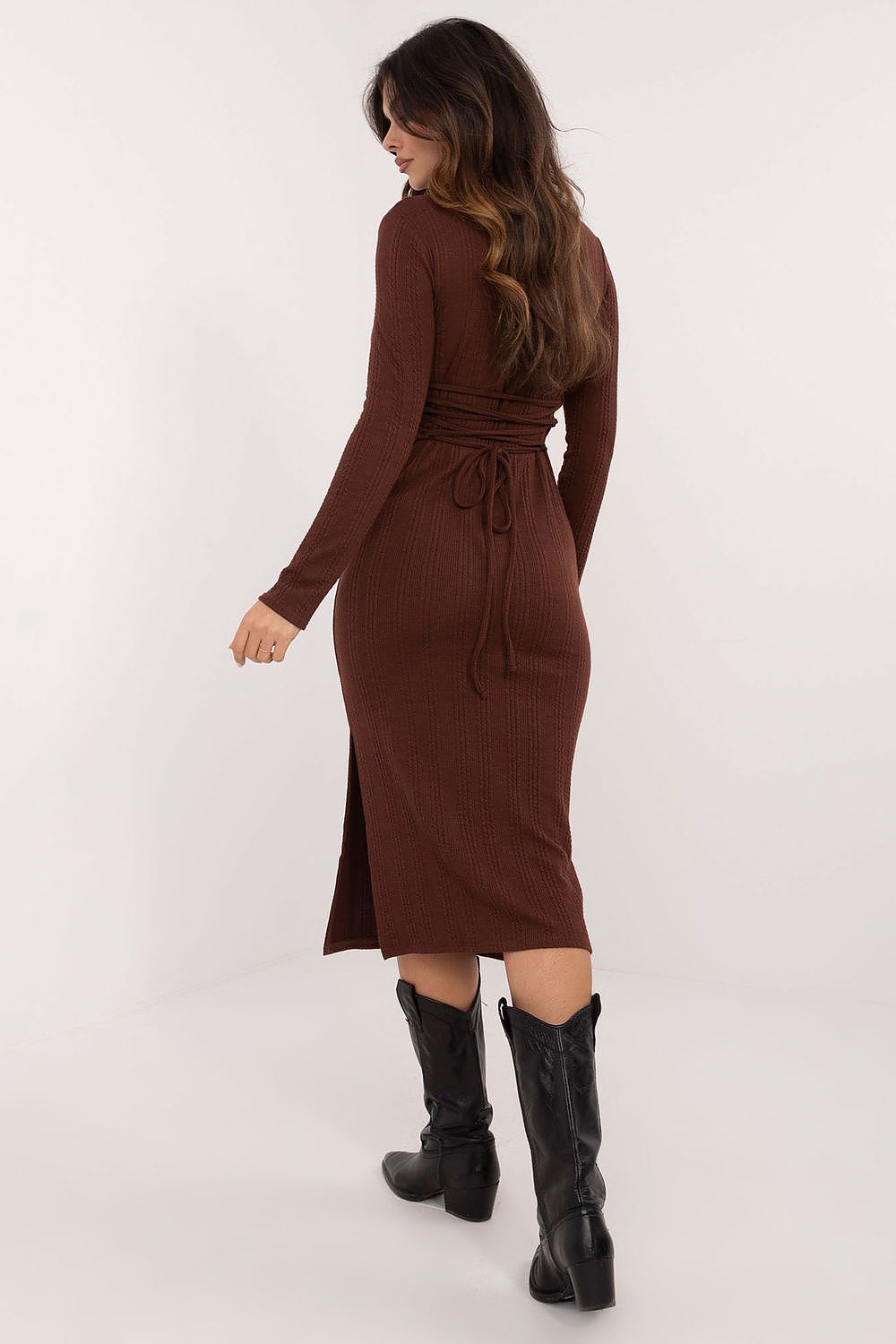  Sukienka Model LK-SK-509820.67 Dark Brown - Lakerta 