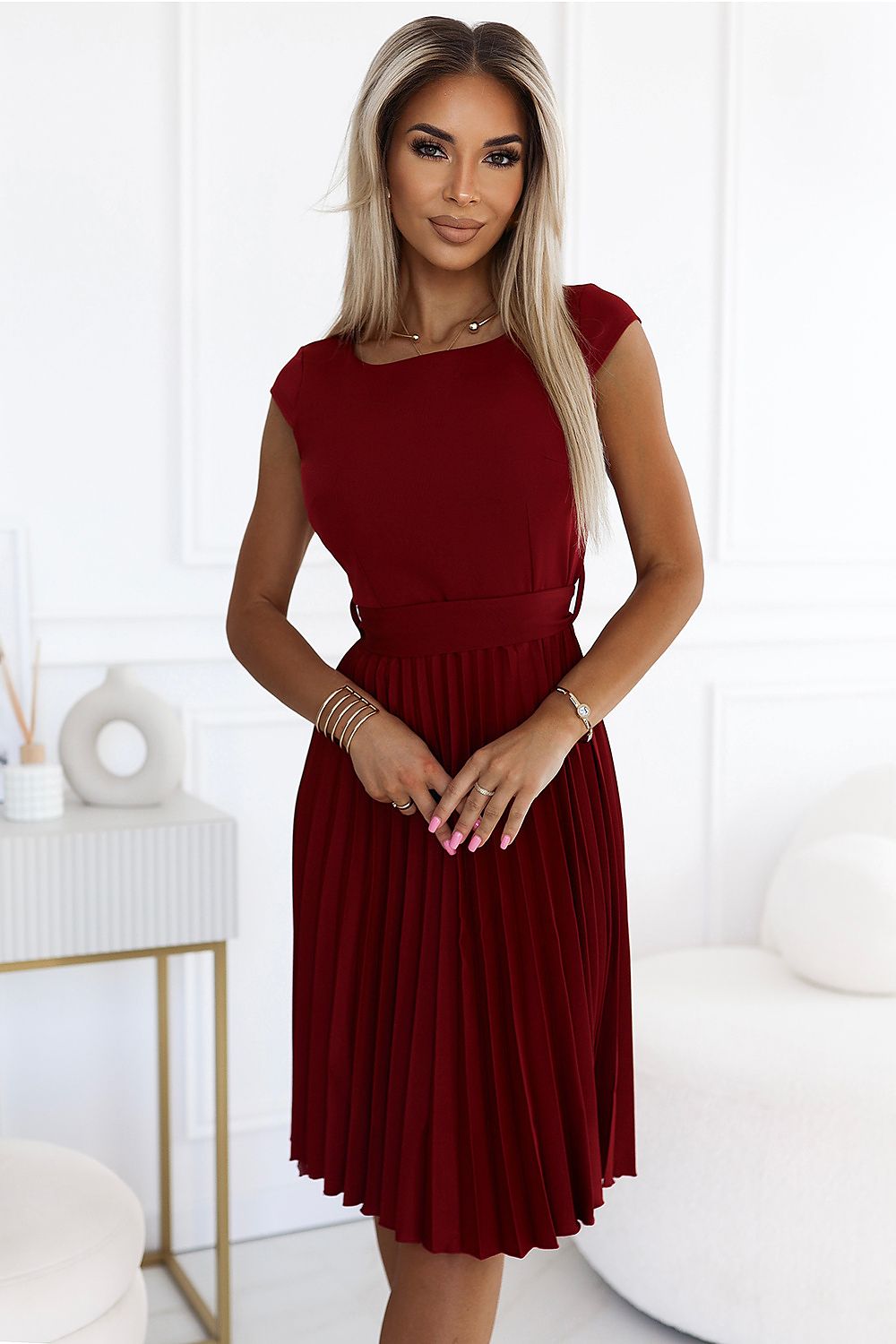  Sukienka Model Lila 311-15 Bordo - Numoco 