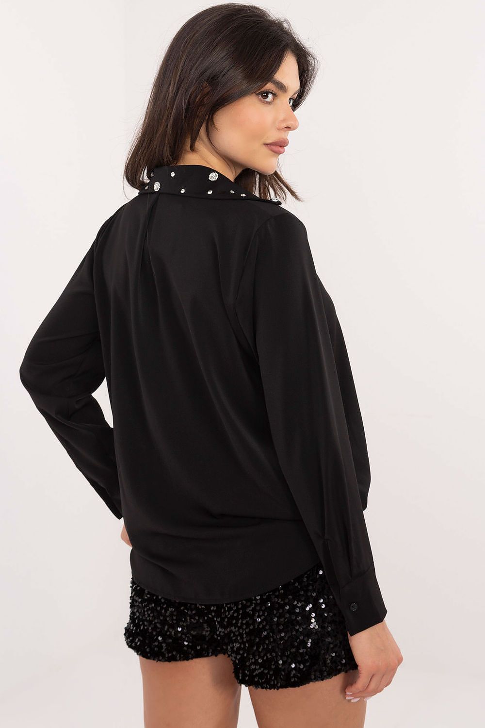   Koszula Damska Model DHJ-KS-15260.96 Black - Italy Moda 