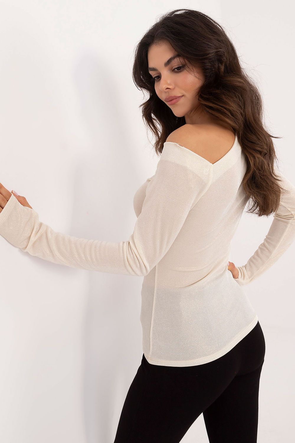   Bluzka Model DHJ-BZ-20095.91P Light Beige - Italy Moda 