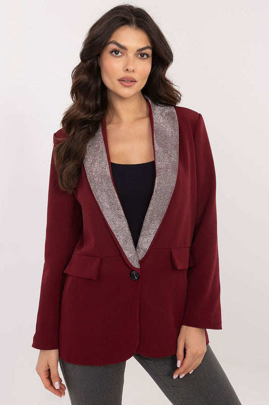  Marynarka Model DHJ-MA-19926.85P Bordo - Italy Moda 