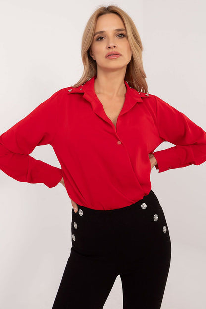   Koszula Damska Model DHJ-KS-15260.96 Red - Italy Moda 